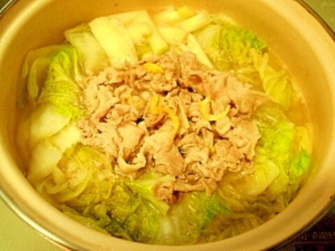 白菜と豚こまの中華風鍋
